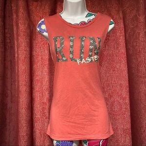 Pink Gray Paisley Workout Tank Top